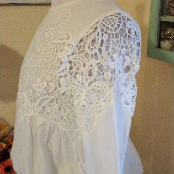 Abercrombie & Fitch Cotton Lace Peasant Blouse - Picture 5 of 10
